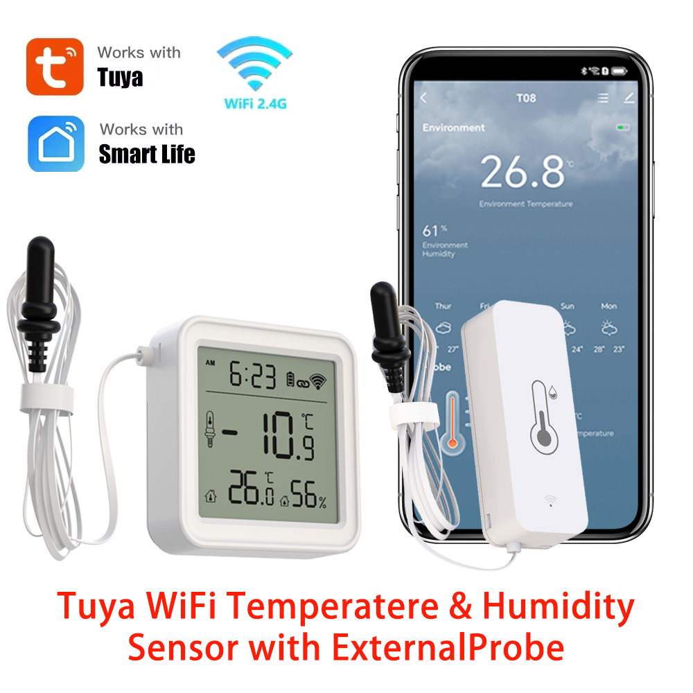 Digital Hygrometer Probe - Tuya WiFi temperatuur- en vochtigheidssensor met